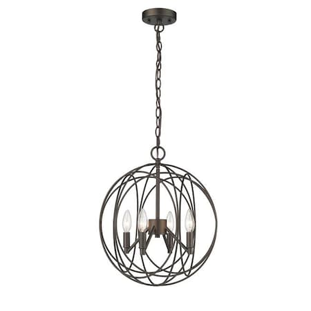 Chloe Lighting Chloe Lighting CH2H118RB16-UP4 Ella Farmhouse 4 Light Rubbed Bronze Ceiling Pendant - 15.5 in. CH2H118RB16-UP4